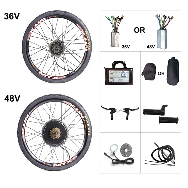  Motor de rueda trasera de 72 V, 2000 W, kit de conversión de bicicleta  eléctrica de 2000 W con pantalla SW900 multifunción, controlador de 72 V 40  A, con rueda libre