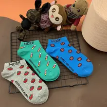 Носки для взрослых, короткие, до лодыжки, помидоры, томатные носки, фруктовые, для молодых студентов, для колледжа, карандаши для карандашей, зубы рта, клубника