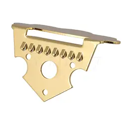 Yibuy 60 x 35mm Gold Zinc Alloy Mandolin Tailpiece Parts for 8 String Guitar