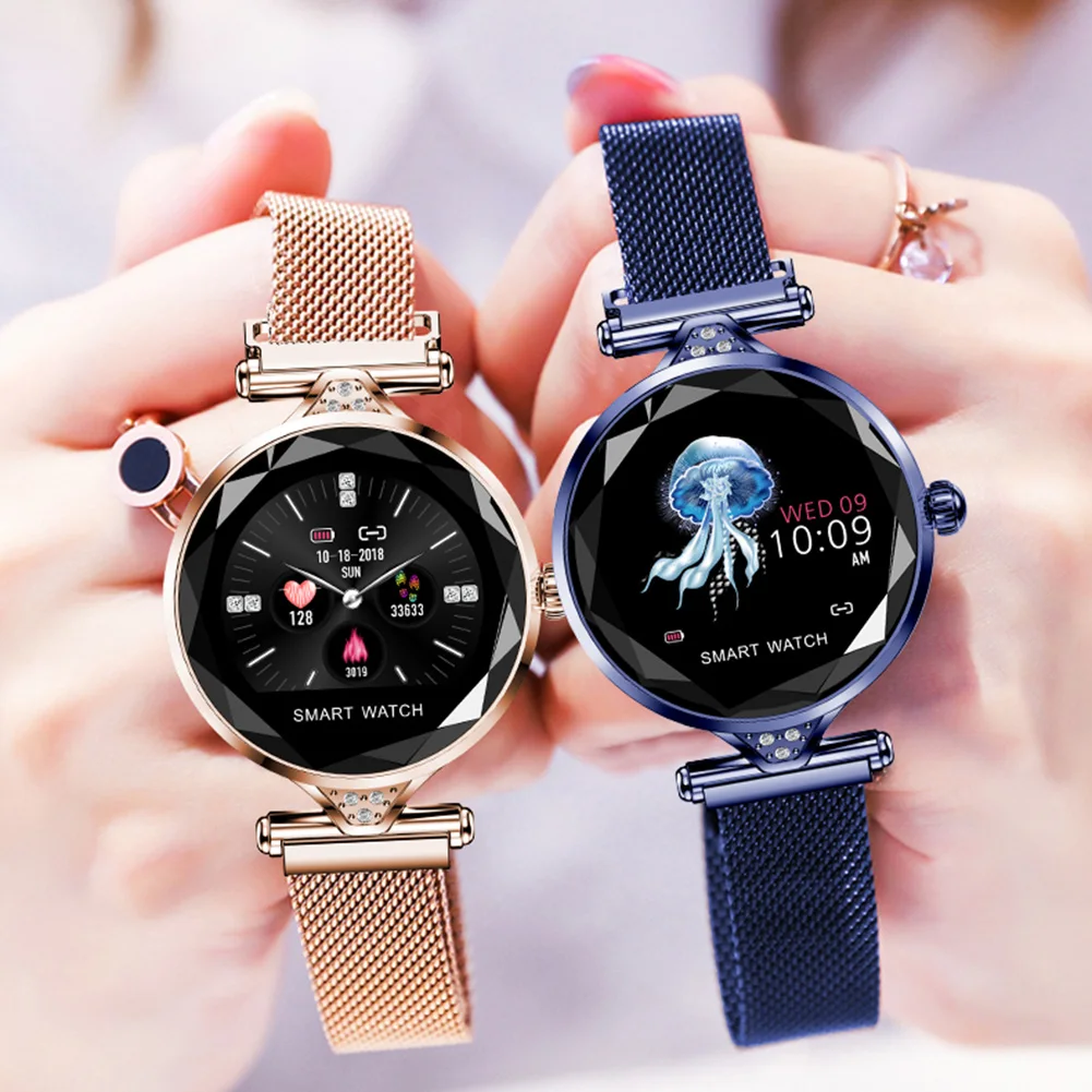 

Watch Smart Bracelet Full Circle Color Screen Female Smart Wristband Heart Rate Blood Pressure Movement Monitoring