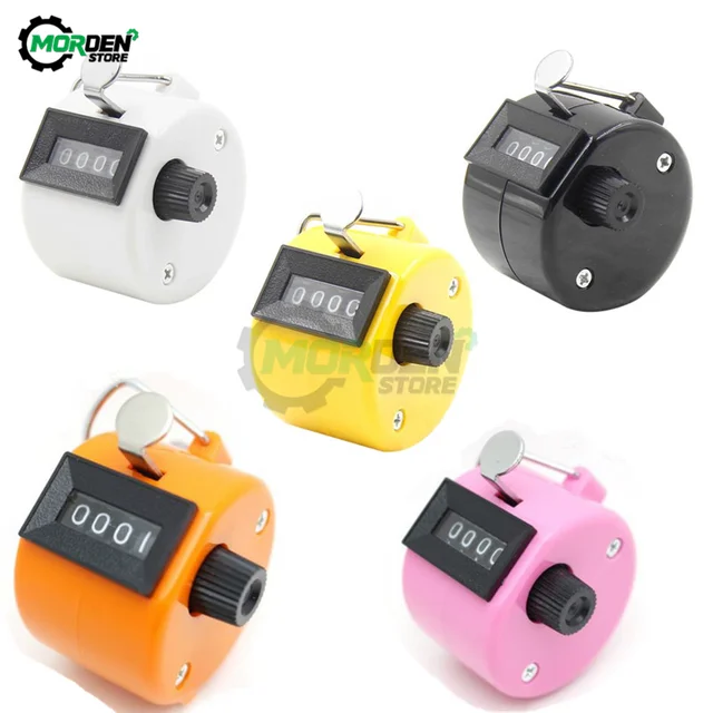 4 Digit Number Hand Held Tally Counter Digital Golf Clicker Manual Training  Counting Counter Metal Counter - AliExpress