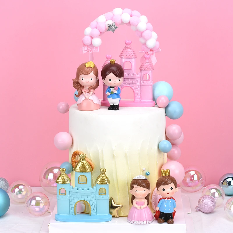 

Cakelove 1Pcs Crown Princess Prince Decoration Wedding Party Supplies Bride Castle Happy Birthday Cake Topper Baking Love Gift