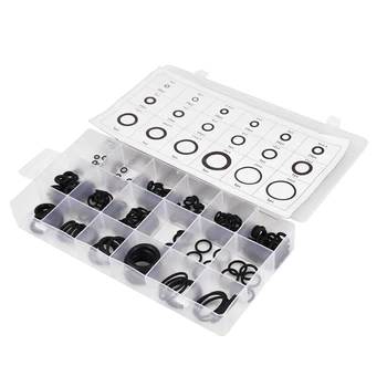 

225pcs Black Automotive Rubber O-Rings Gasket Seal Assortment Washers Kit Universal Part Tool Replaces w/ Box Hot