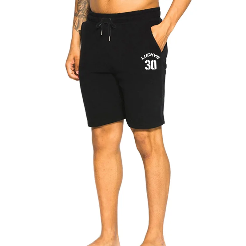 New Number Lucky 30 Print Shorts Trunks Beach Shorts Breathable Cotton Gym Short Trousers