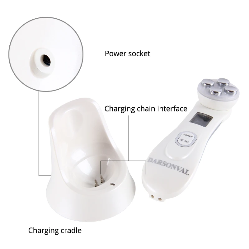 Preise DARSONVAL Ultraschall LED photon RF EMS Gesichts Ausrüstung Körper Schönheit Gerät Anti Straffende Hebe Massager Schönheit Hautpflege Werkzeuge