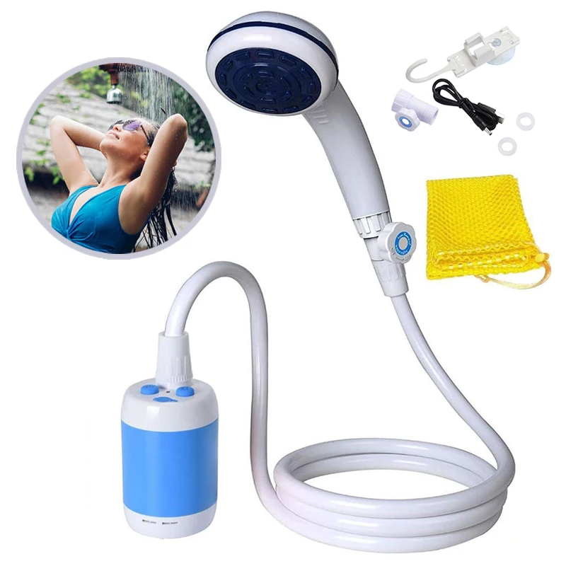 Camping Shower Set Portable Outdoor Shower Electric Hiking Water Bag For Travel Car Washing Camping Survival Equipment camping shower set