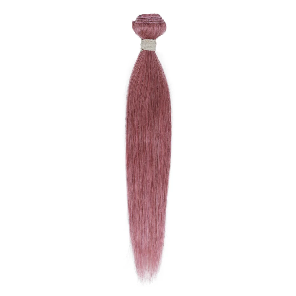 Sleek Straight Human Hair Bundles human hair extensions human hair bundles Pink Remy Brazilian Hair Bundles Red Orange Colored Extensions For Women Single