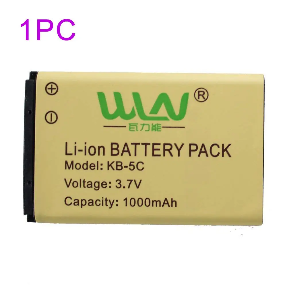 1pc-pack KB-5C WLN KB-5C 1000 мА/ч, литий-ионный аккумулятор Батарея для WLN иди и болтай Walkie Talkie “иди и KD-C1 KD-C2 KD-C10 KD-C50 KD-C51 KD-C52 RT22 Zastone X6 радио - Цвет: 1pc-pack KB-5C