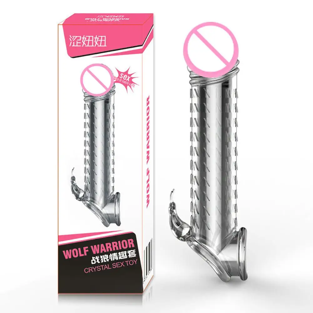 OLO Extensions Condom Lube Extender G Spot Penis Sleeve Cover Cock Ring Dildo Sheath Condoms Sex Toy Dick | Красота и здоровье