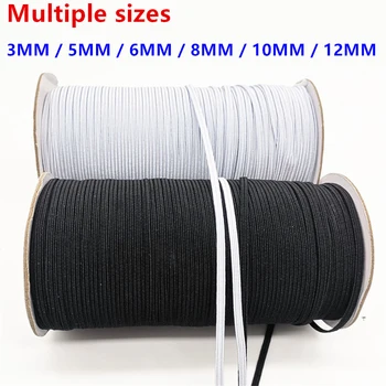 

3-12MM 10 Yards Woven Flat Knitted Elastic Band Craft Sewing Elastic Rope Cord Spandex Ribbon Strench Rubber Band DIY Waist Band