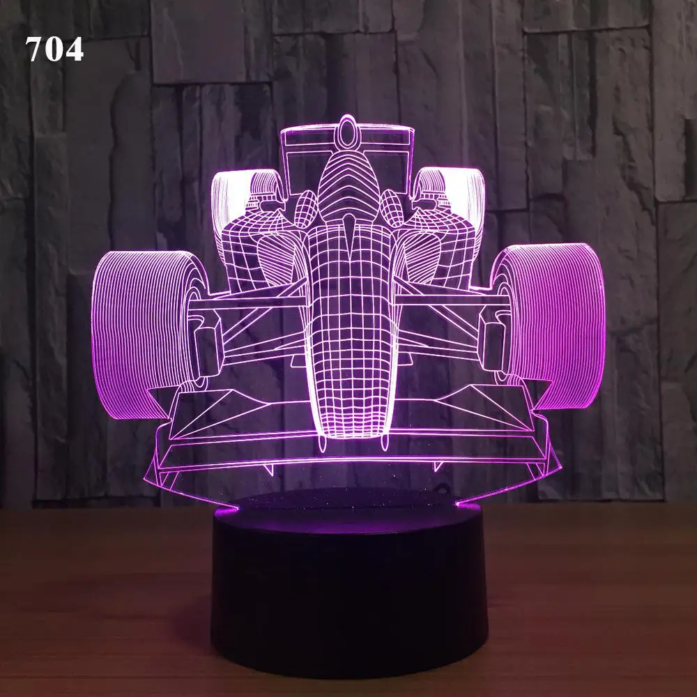 Внедорожник 3 d огни подарки поделки акриловые ночные огни подарки на день рождения 7 цветов Изменение 3d Usb настольные лампы - Испускаемый цвет: 7 color change