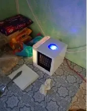 Miniaire acondicionado portátil USB, Humidificador purificador, ventilador de refrigeración de aire de escritorio, 7 colores, para oficina y habitación
