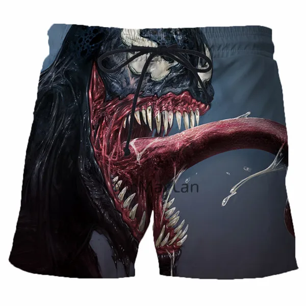 Новейшие мужские пляжные шорты venom в стиле хип-хоп, Забавные 3D, брендовые быстросохнущие шорты, повседневная одежда, шорты, мужская куртка, шорты для мужчин, Hara
