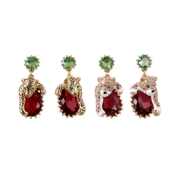 

Leopard Gem Drop Earrings Fashion Jewelry Charm Sexy Earring 2020 925 Silver Needle Good Quality