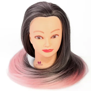 

Professional Salon Style Doll Heads Splicing Color Hairdressing Pratice Manikin Model Head with Table Clamp Manniquin Head