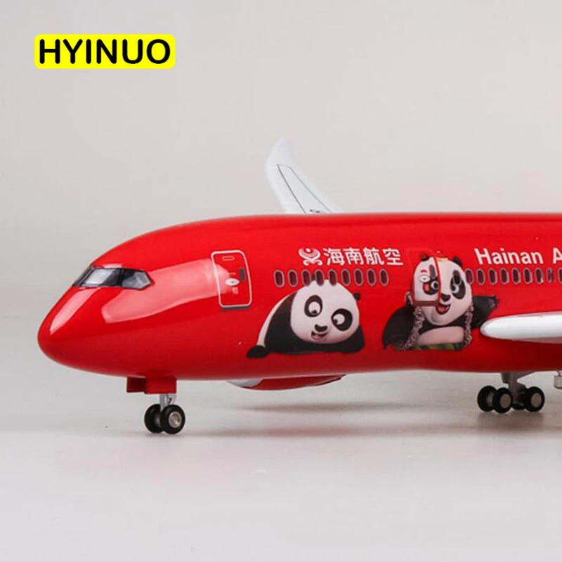 43 см 1/130 масштаб авиакомпания Boeing B787 Китай Hainan модель самолета W свет и колесо литья под давлением пластиковые смолы самолет для сбора