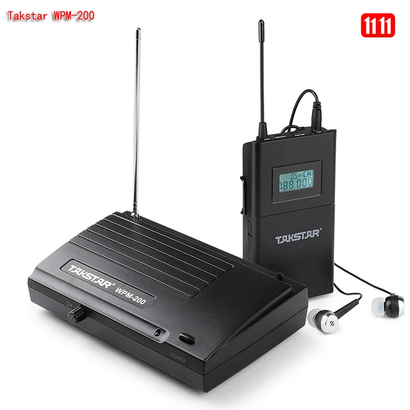Беспроводная система монитора ЖК-дисплей 6 каналов защита от помех UHF стерео