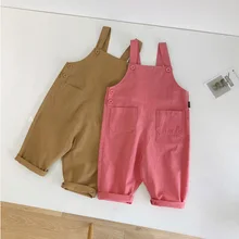 Чэнь мама и верхняя одежда для детей на весну и Костюмы стиль комбинезоны для девочек универсальная элементов, на возраст 1, 3, 5 лет Детские записная книжка С ПЕРЕПЛЕТОМ с брюки средней посадки