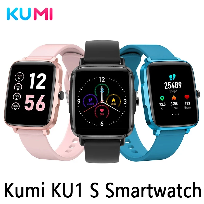 US $23.51 KUMI KU1 S SmartWatch IP68 Waterproof Smart Bracelet with Bluetooth 50 Sleep Monitor 11 Sport Mode iOS Android Global Version