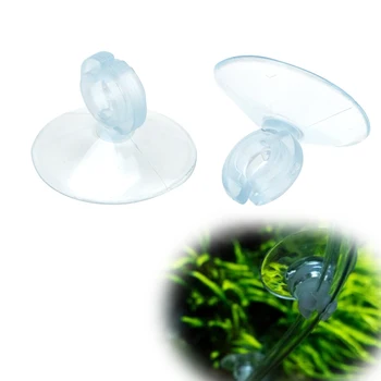 

10 Pieces Fish Tank Oxygen Tube Suction Cup Trachea Thermometer Sucker Clip Airline Tube Holder Oxygen Pump Fixed Clamp