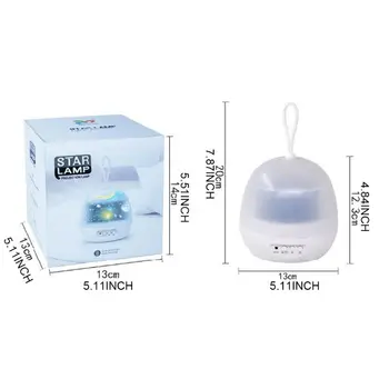 

Rotation Star Light Small Night Light Handheld Projection LED Lamp USB Charging Q0KF