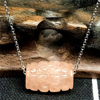 

15x12mm Top Natural Pink Morganite Pendant Necklace Jewelry For Woman Lady Man Berry Crystal Beads Stone 925 Silver Chains AAAAA