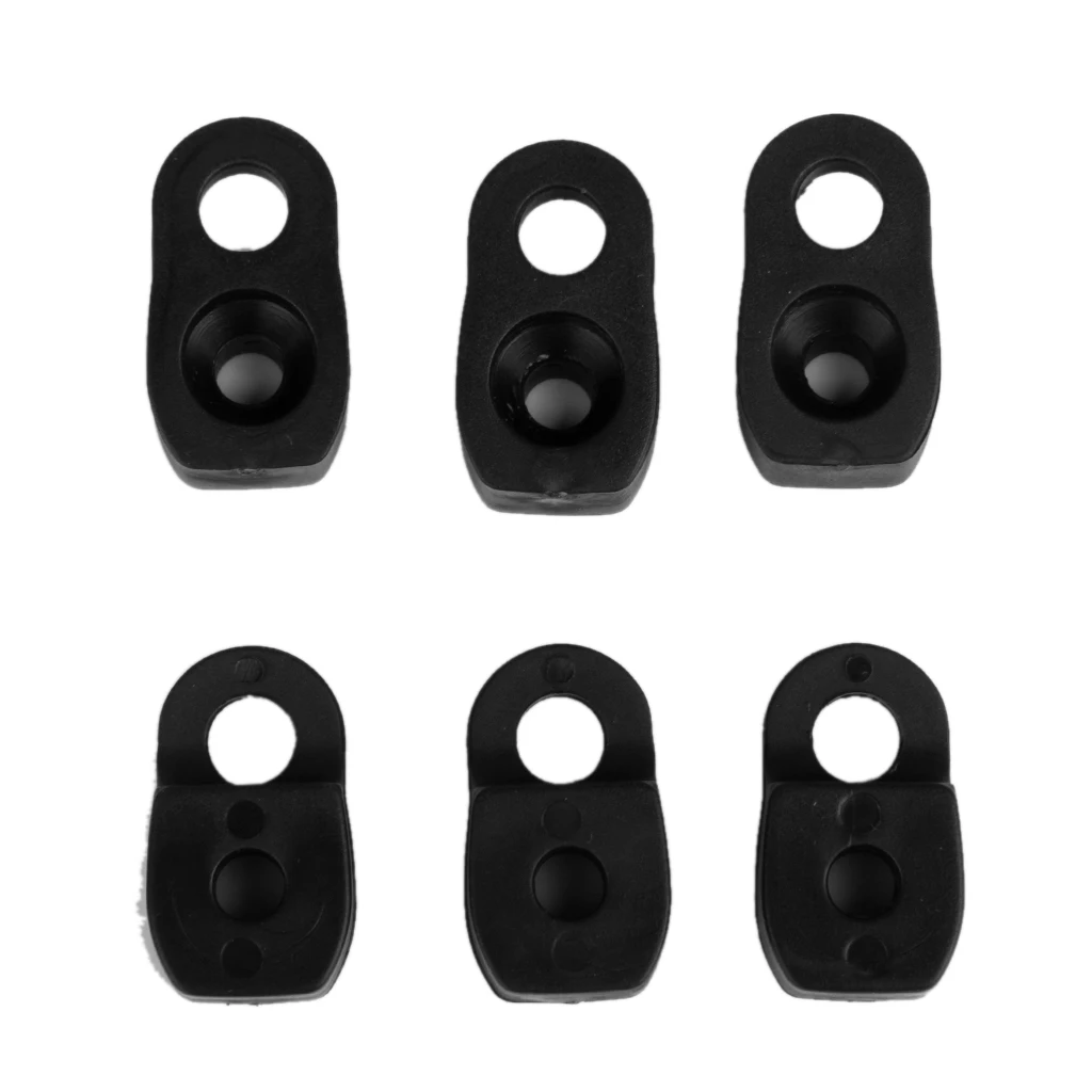 

6pcs Kayak Dinghy Rope Canoe Line Boat Lead Cord Fastener Line Guide Black Kayak Accessory