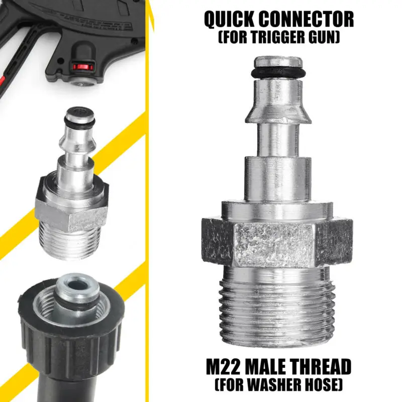 

1x Quick Release Pressure Washer Tool Hose Fitting To M14/M22 Adapter For Lavor Hose Fitting Accessories water hose adapter