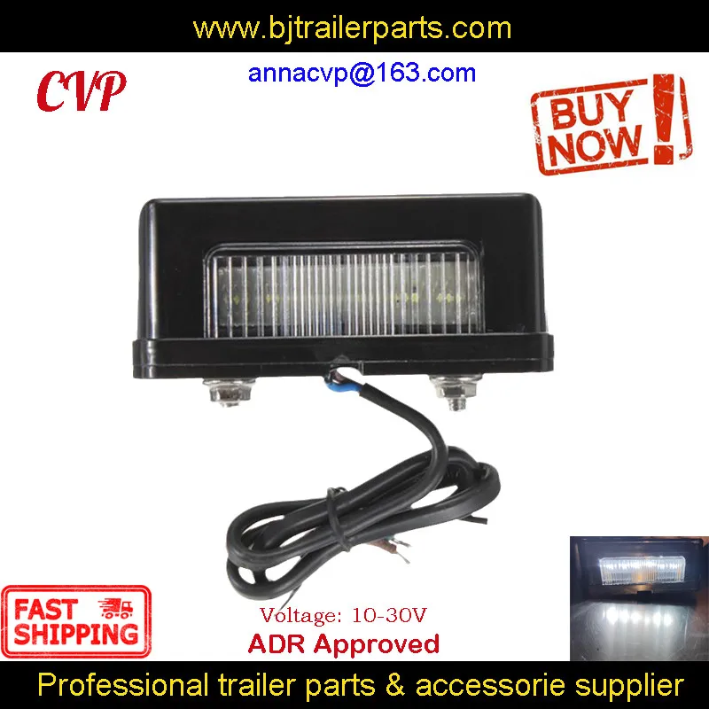LED Number Plate Lights Trailer License Lamps Truck UTE Caravan 10-30V RV Parts Camper Caravan Accessories