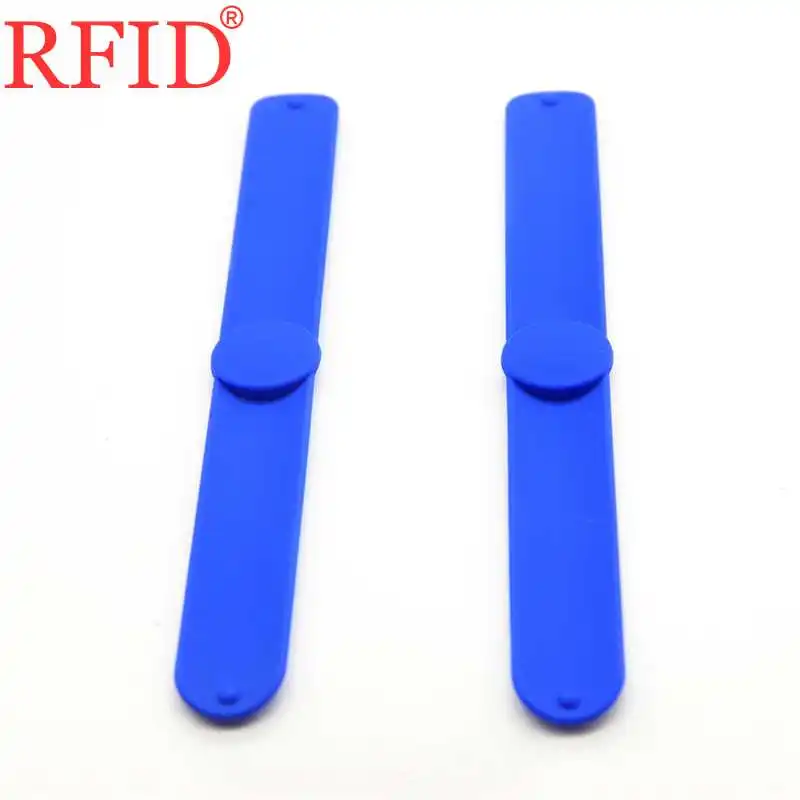 ID 125KHz EM4100 TK4100 пружинный браслет для чтения, брелок RFID, водонепроницаемый силиконовый ремешок-браслет, карта контроля доступа, синий, 1 шт