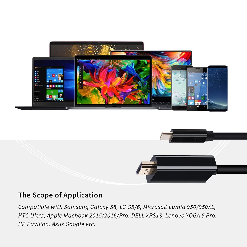 USB Type C 3 1 к HDMI 4K видео кабель конвертер 8 м длина 10 Гбит/с супер скорость для