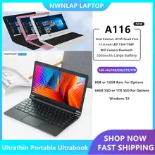 NWNLAP 11,6 дюймов 4 ядра Процессор 12 Гб Оперативная память 64 Гб/128 ГБ/256 ГБ/512 ГБ/1 ТБ SSD домашнего офиса ультратонкий ультрабук ноутбук компьютер