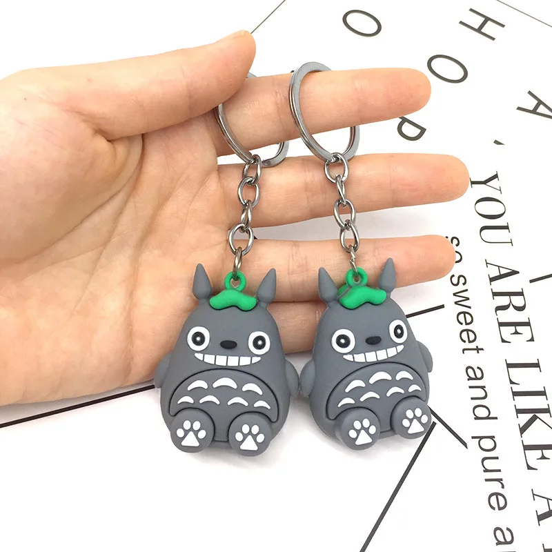 

Cartoon Totoro Key Chain Key RingKids's Best Gifts Cute Anime 3D Double Side Totoro Keychain Kid Toy Key Holder Trinket Gift