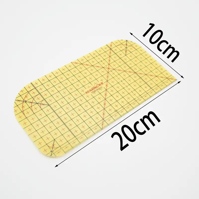 Yellow beyonday 2pcs Handmade Craft Cloth Hot Ironing Measuring Ruler for Clothing Making DIY Sewing Supplies Patchwork Sewing Tools