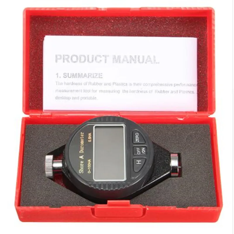 Hardness Tester LCD Display 0-100HA Digital Durometer Shore A/C/D Tire Plastic Rubber Test Tools (No Battery)