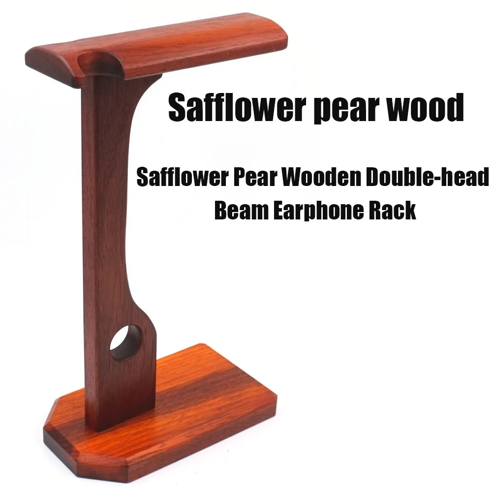 Handmade Multi-functional Wooden Headphones Holder Walnut/  Rosewood/ Red Pear Flower/ Earphone Headset Stand Desk Display Shelf