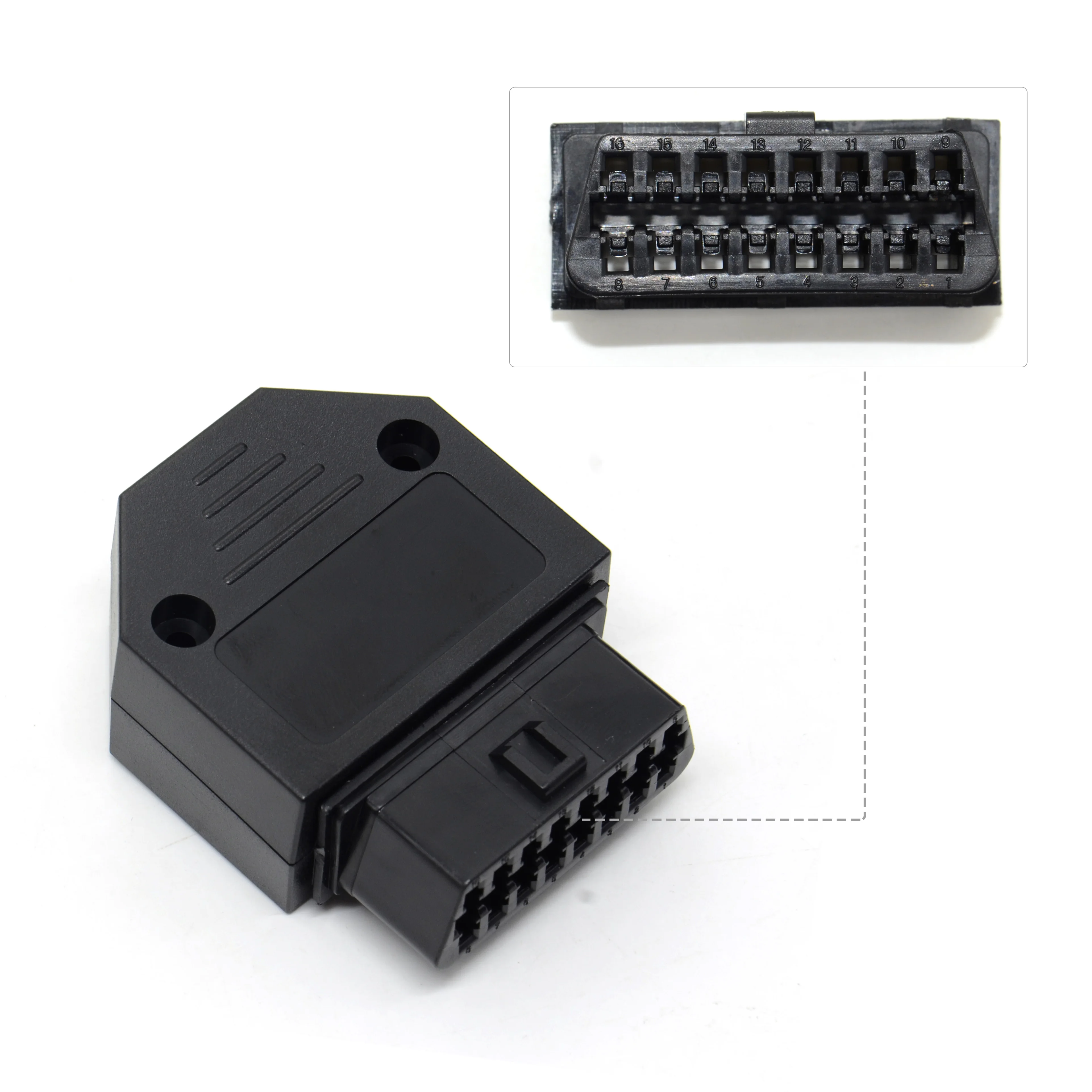 10 шт./лот 16pin obd2 разъем OBD2 OBD 2 16Pin женский угловой разъем OBD женский провод гнездовой разъем