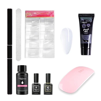 

Professional Nail Extension Gel Kit Home Decor Poly Gel Set Polygel Nail Kit With Led Lamp Manicure Light Therapy Extension Tool