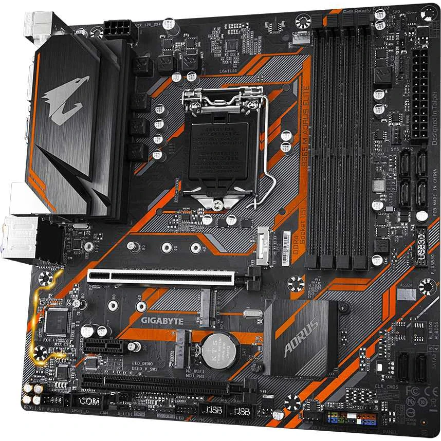 Материнская плата Gigabyte B365 M AORUS ELITE Soc-1151v2 Intel B365 4xDDR4 mATX AC`97 8ch(7.1) GbLAN