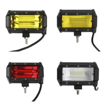 

72W Dual Row LED Light Bar Work Light Spot Flood Vehicle Searchlight Off-road Car Overhaul Work Lights For Cross Country Truck