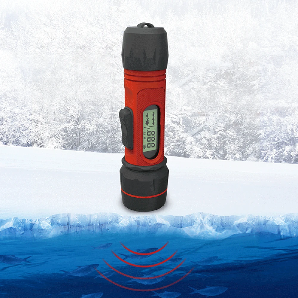 Erchang F12 Digital Handle Fish Finder Echo Sounder 100M Depth Portable Waterproof Sonar For Winter Ice Fishing Detector