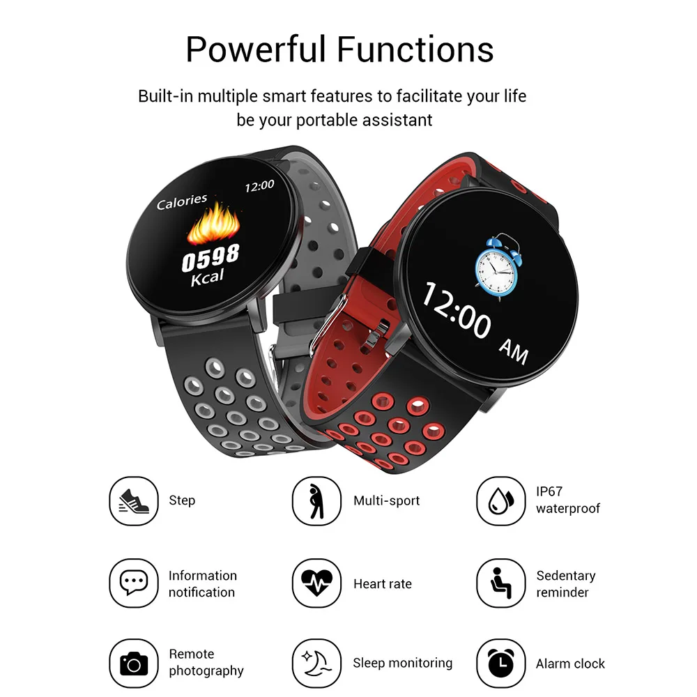 Умные часы, смарт-браслет, Bluetooth, спортивный смарт-браслет, пульсометр, контроль артериального давления, контроль с помощью приложения, мультиспортивные режимы