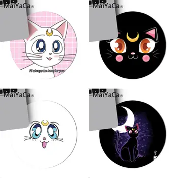 

MaiYaCa Cute sailor moon cat Beautiful Anime round Mouse Mat Anti-Slip Laptop PC Mice Pad Mat 220x220mm Circular Mouse Pad