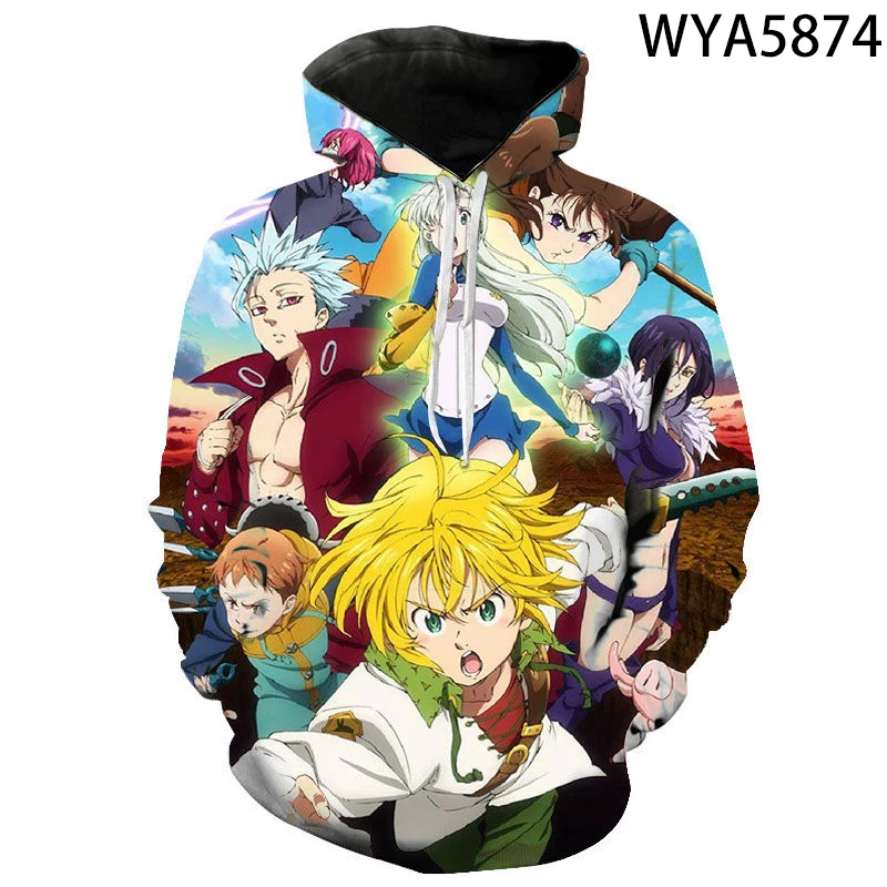 

The Seven Deadly Sins Nana Anime 3D Printed Hoodies Cool Men Women Children Pullover Long Sleeve Boy Girl Kids Sweatshirts Coat