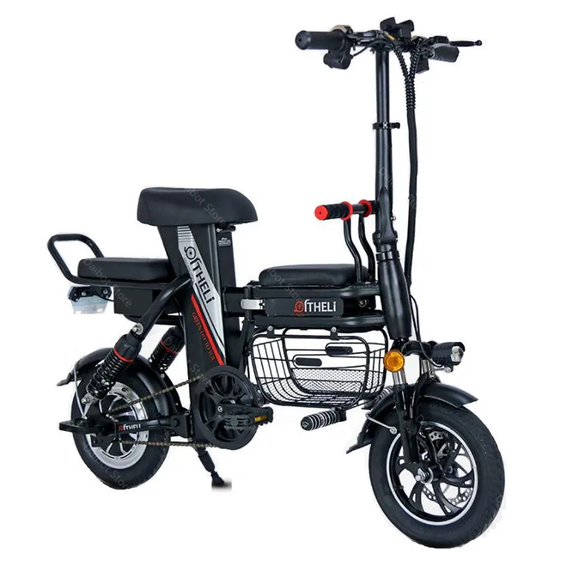 New Foldable Electric Scooter Electric Bicycles 12 Inch Parent-child 350W 48V Mini Electric Bike With Four Suspension System (1)