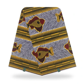 

New Shenbolen African Fabric Wax Print 100% Polyester Ankara 6yards African Ankara Wholesale Polyester Wax Fabric For Dress
