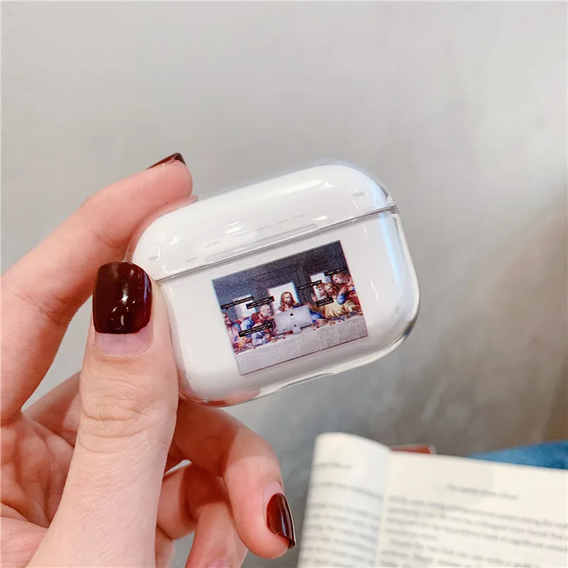 for AirPods Pro 04 Модный художественный абстракционный узор для Airpods Pro Чехол прозрачный жесткий Bluetooth наушники защитный чехол для air pods Pro - Цвет: for AirPods Pro 04