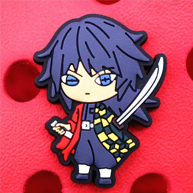 Japan Comics Style PVC Shoe Charms Cute Sandals Accessories Shoes Buckle Decorations fit Croc JIBZ Kids X-mas Party Gifts U253 C