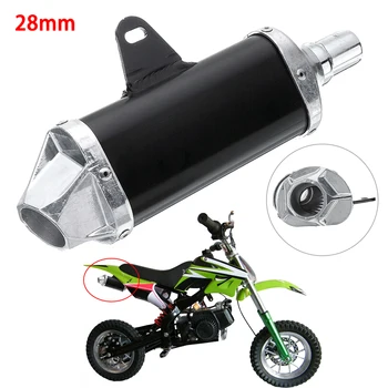 

28mm Durable Exhaust Muffler Pipe For Motorcycle Dirt Bike ATV Quad 50cc-150cc Aluminum Alloy Exhaust Pipe Muffler Tail Pipe