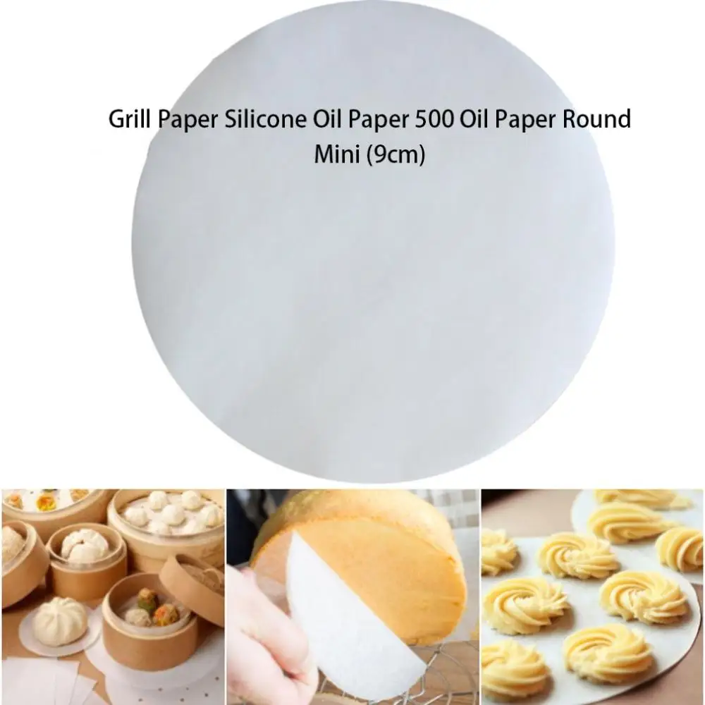 

Barbecue Paper Silicone Paper Baking Cake Round Paper Does Not Touch High Temperature Steamer Paper 100 Sheets